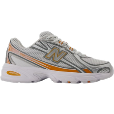 New Balance 740 - White/Classic Orange/Silver Metallic