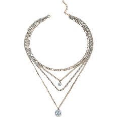 Shein 1pc Minimalist Metal Figurative Coin Chunky Multilayer Necklace
