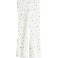 Florals Children's Clothing H&M Flared Leggings - White/Floral (1245505021)