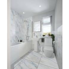 Floor Wall panel (Bathroom) Wickes Capri Matt Marble Porcelain 60x60cm
