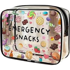 Toiletry Bags & Cosmetic Bags Shein "Emergency Snacks" PVC Makeup Bag - PVC Waterproof Toiletry Bag