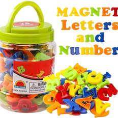 Magnetic Figures on sale Shein 78pcs Magnetic Alphabet & Number & Mathematical Calculation Symbols Learning Toy Set with Bucket Packaging