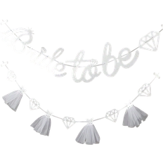 Shein 1pc/Set Bride To Be Bachelorette Party Banner Decoration Silver