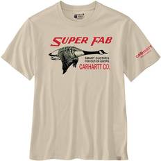 Carhartt T-shirts Carhartt Fab T-Shirt - Beige/Red