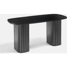 OHS Madison Ribbed Black Coffee Table 40x85cm