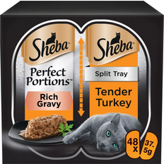 Sheba Pets Sheba Perfect Portions Cat Food Tray with Turkey Chunks in Gravy 37.5g 48-pack