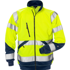 Fristads 7426 SHV High Vis Sweatshirt Jacket - Yellow/Navy