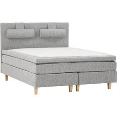 Hilton Deluxe Light Grey Continental Bed 160x200cm