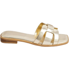 Gold Sandals Yours Cut Out - Gold