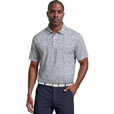Florals - Men Polo Shirts PGA tour All-Over Micro Floral Print Golf Polo Shirt - White