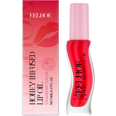Strawberry Lip Oil Hydrating Moisturizing for Soft Glossy Lips