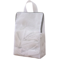 Washing Bags Shein 1pc White Laundry Wash Bag With Handle And Honeycomb Mesh For Delicates