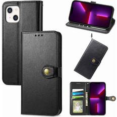Iphone 13 mini leather case GANGXUN Black Leather Case For iPhone 13 Mini