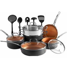 VonHaus Copper Cookware Set with lid 11 Parts