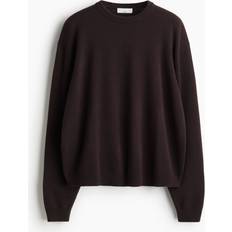 H&M Finstickad Kashmirtröja Dam - Mörkbrun