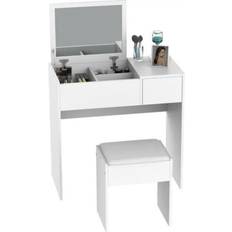Homcom White Dressing Tables Homcom 831-193WT White Dressing Table 40x80cm 2pcs