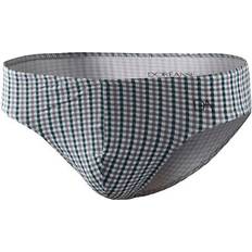 Checkered - Men Men's Underwear Doreanse Brief Cotton Bikini Check Green Grey