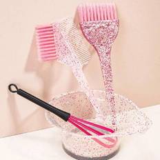 Hair Colouring Brushes Shein 4-Piece Hair Dyeing Kit With Sparkling Comb