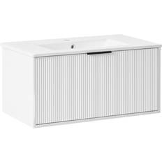 Lighting Vanity Units Beliani Wall Mounted Vanity Unit Tilcara 80 cm