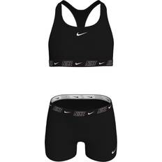 Nylon Bikinisæt Nike Logo Tape Racerback Short Set - Black