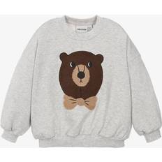 Gråa Sweatshirts Mini Rodini Sweatshirt Bear Chenille - Gråmelerad