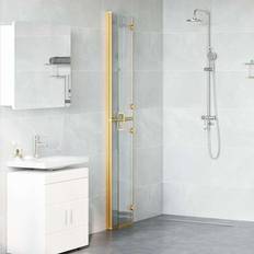 vidaXL Walk-in Duschvägg Guld Transparent 70 x 190 cm