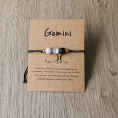 Purple Bracelets Vehhe Twelve Zodiac Natural Stone Bracelet Pendant - Gemini