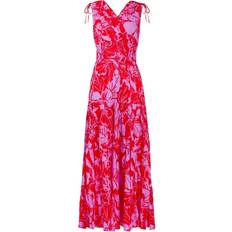 Joe Browns Petite Floral Print Sleeveless Tie Shoulder Dress - Brown