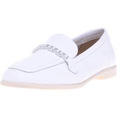 Hvid Loafers Baldinini Loafer In White Tumbled Leather Sko - Hvid