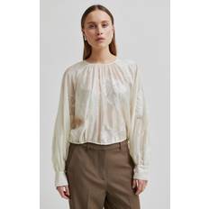 Veria Blouse Dam Långärmade Blusar - Vit