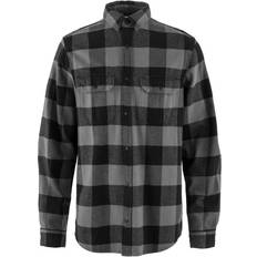 Gång & Vandring - Svarta Skjortor Fjällräven Övik Heavy Flannel Shirt Skjorta Herr - Black Grey