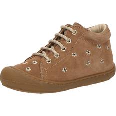 Beige Lær at gå-sko Børnesko Naturino Sko Til De Første Spæde Skridt - Camel/Brun/Hvid