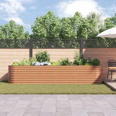 Pots, Plants & Cultivation Dakota Fields Garden Raised Bed Brown 240 x 80 x 81 cm Steel
