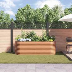 Pots, Plants & Cultivation Dakota Fields Garden Raised Bed Brown 240 x 80 x 81 cm Steel