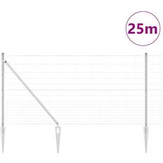 vidaXL Field Fence Galvanised Steel 120cm H x 2500cm W