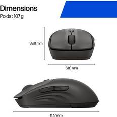 HP Trådlös Datormöss HP 405 Quiet BLK Wireless Mouse EMEA-INT