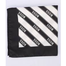 Black - Men Handkerchiefs HUGO BOSS Pocket Square Accessories - Black