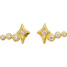 Guld Øreringe Maanesten Smykker Accessories - Gold Colour