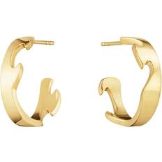 Georg Jensen Gul Øreringe Georg Jensen Fusion Store Øreringe 18 kt Guld