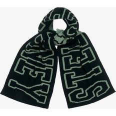 Black Scarfs Children's Clothing Stella McCartney Kids Boys Knitted Scarf With Logo - Black/Green