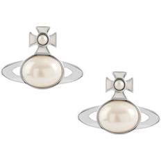 Vivienne Westwood Pearl Earrings Vivienne Westwood Viv Gaby LD54 Pearl Orb Studs - Silver