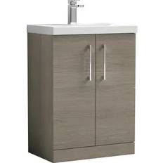 Oak Vanity Units for Single Basins Elite Odense 2 Door Floorstanding Vanity Unit 600mm