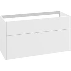 Kommod 120cm Scanbad Tvättställsskåp Play 2 Lådor Vit Matt 120cm