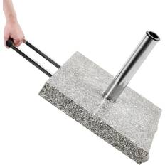 Steel Parasol Bases Beliani Stone Outdoor Garden Square Parasol 45 x 45 cm