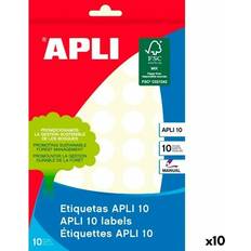 White Circle Adhesive Labels 10 Sheets