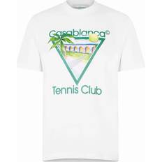 Casablanca Clothing Casablanca Tennis Club Icon Crew Neck T-Shirt - White