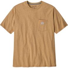 Patagonia Enfärgade T-shirts Patagonia Shop Sticker Pocket T-shirt - Beige