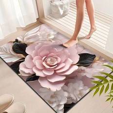 Multicoloured Bath Mats Shein Chic 3D Floral Diatomaceous Earth Bath Mat Multicolour