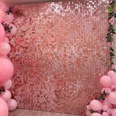 Pink Doorway Party Curtains Shein 2pcs Rose Gold Small Rain Curtain 100 x 200 cm