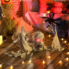 Halloween Party Supplies OutSunny Halloween Animated Crawling Mummy with Glowing LED Eyes